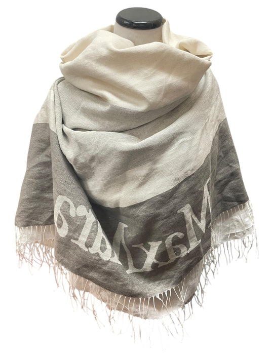 Scarf Designer By Max Mara In Tan & White