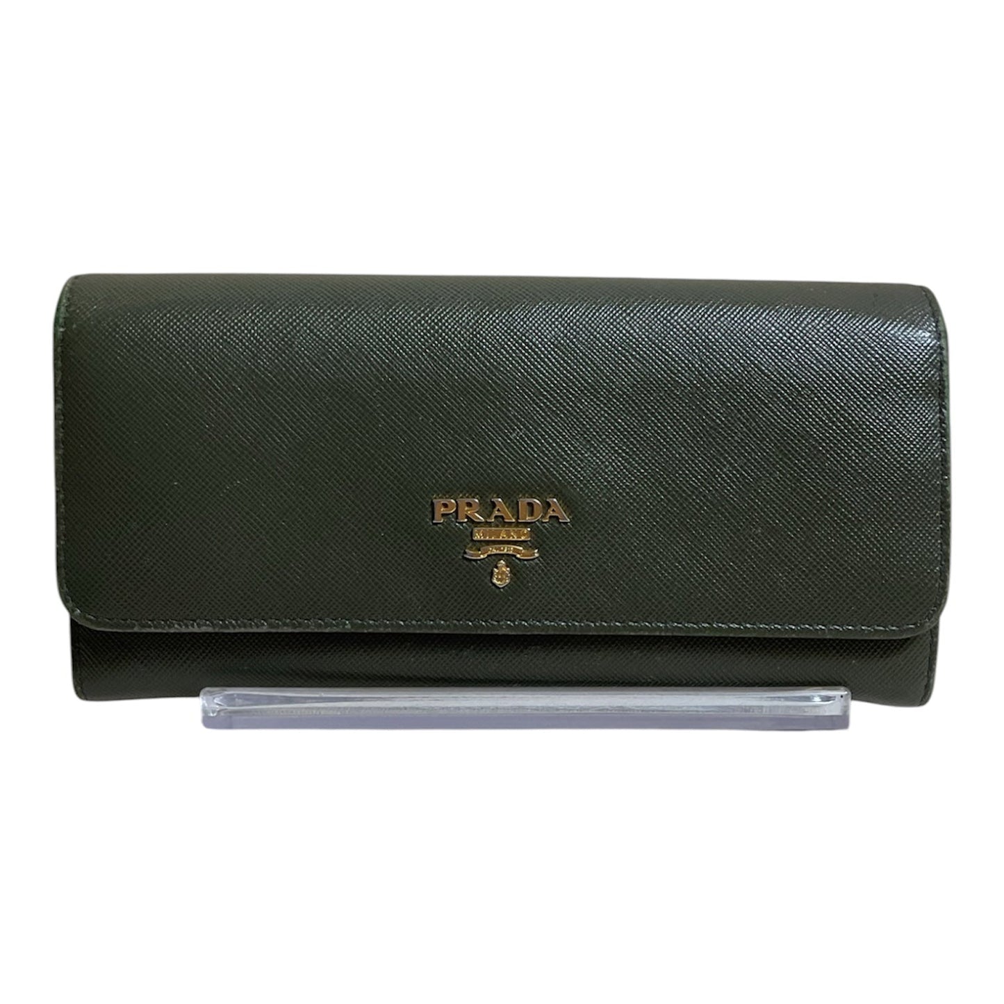 Wallet Luxury Designer By Prada In Green, Size:Large