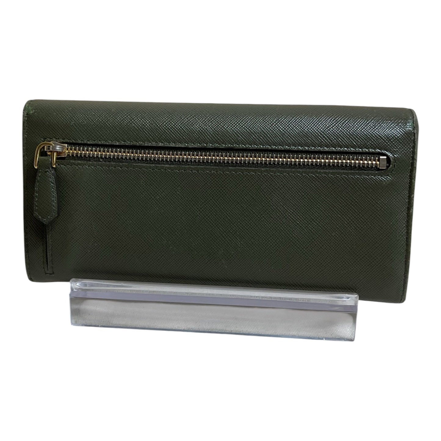 Wallet Luxury Designer By Prada In Green, Size:Large