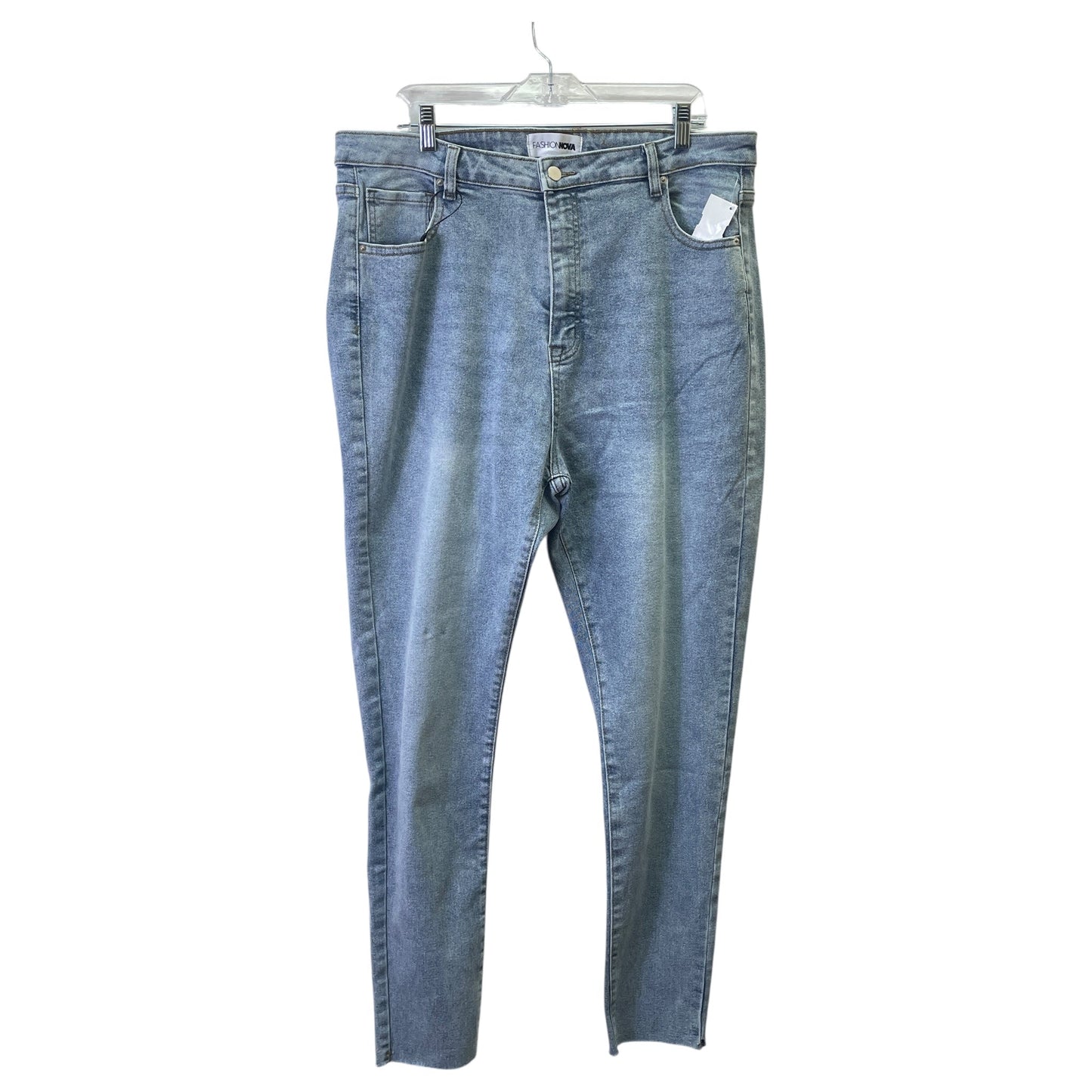 Jeans Skinny By Fashion Nova In Blue Denim, Size:18