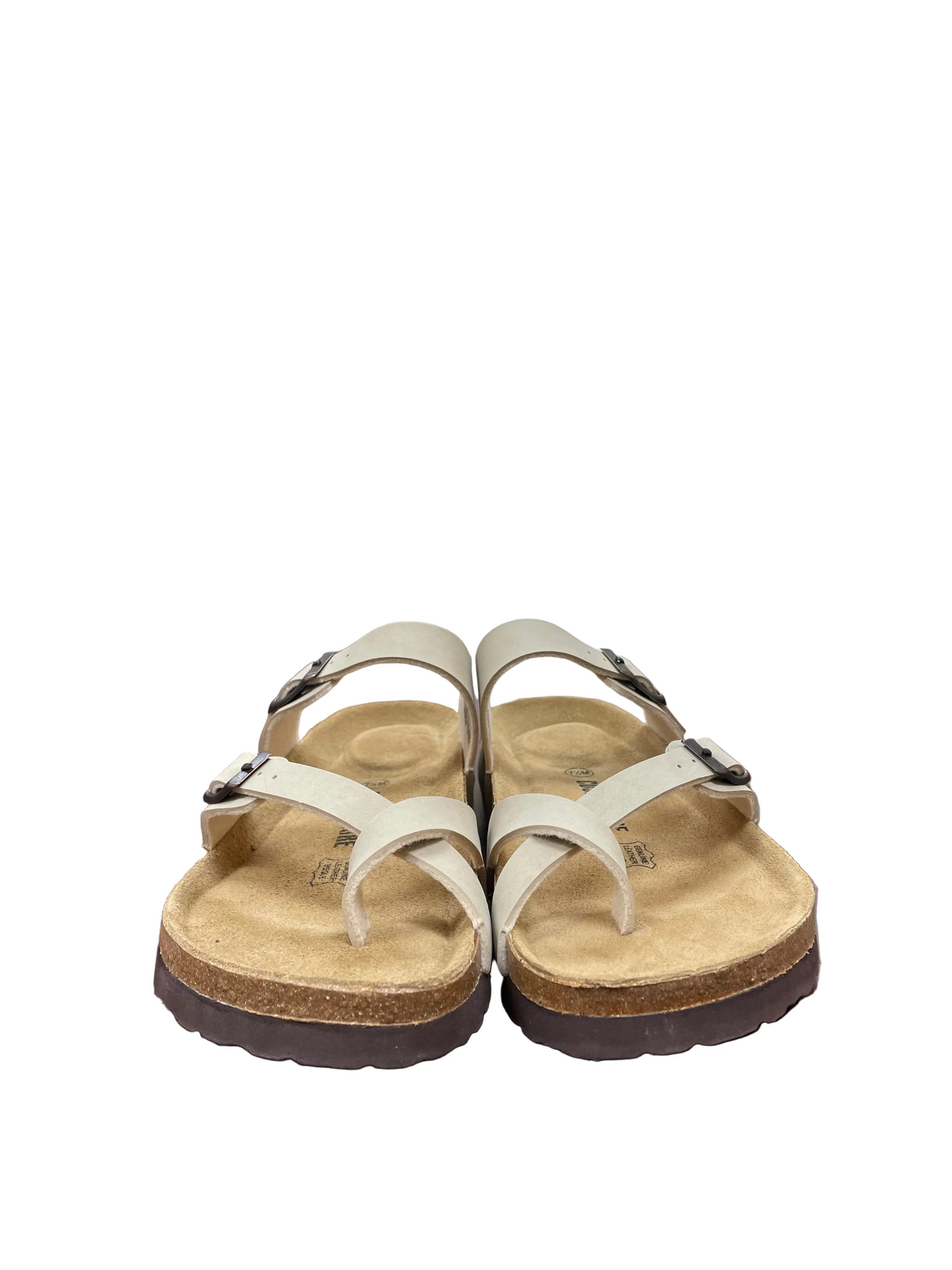 Sandals Flats By Cushionaire In Taupe, Size:7.5