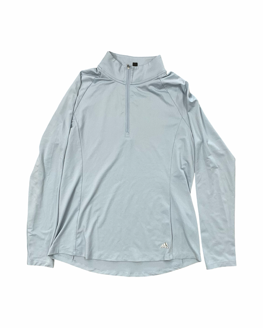 Athletic Top Ls Collar By Adidas In Blue, Size:L