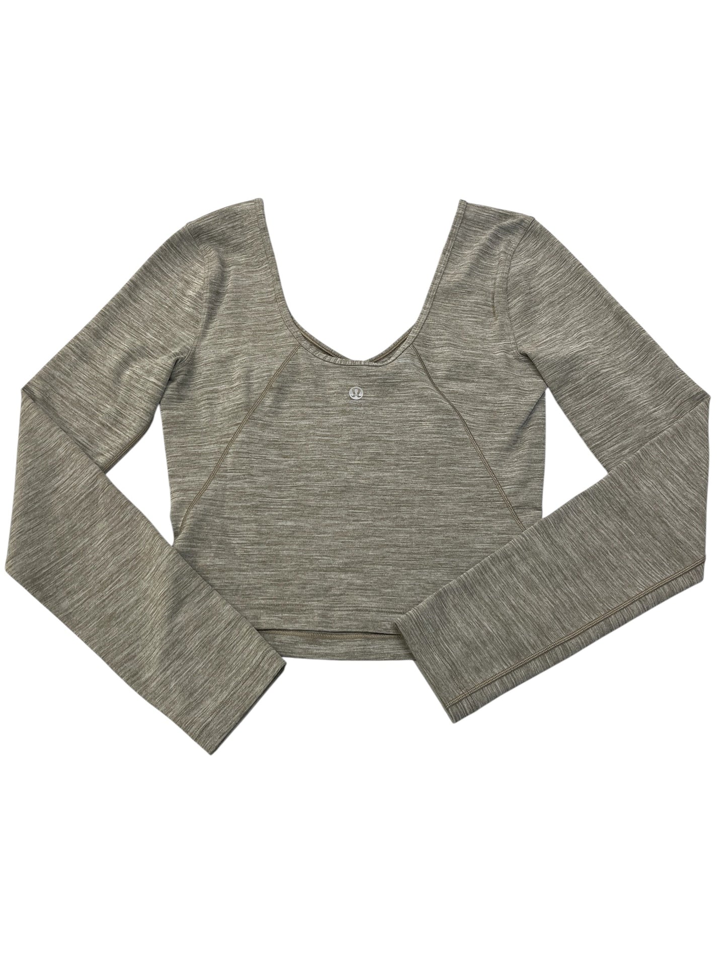 Athletic Top Ls Crewneck By Lululemon In Grey, Size:S