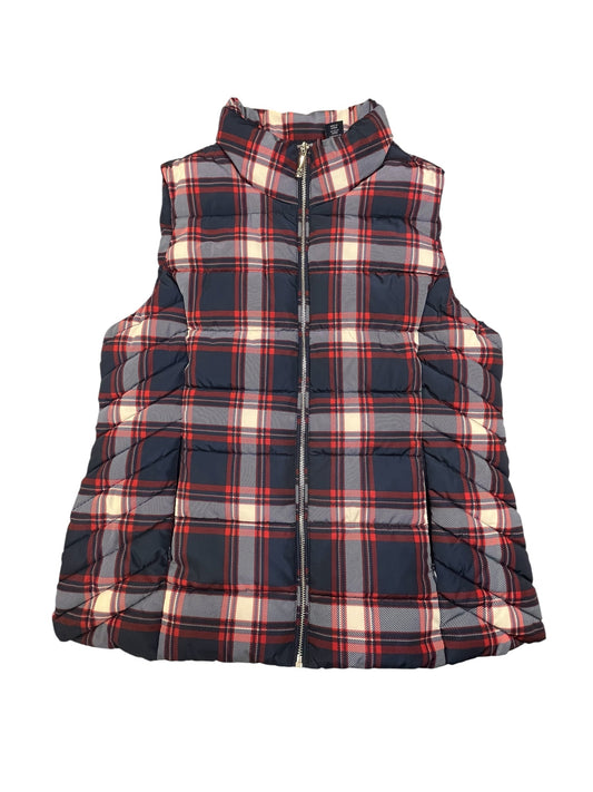 Vest Puffer & Quilted By Tommy Hilfiger In Plaid Pattern, Size:L