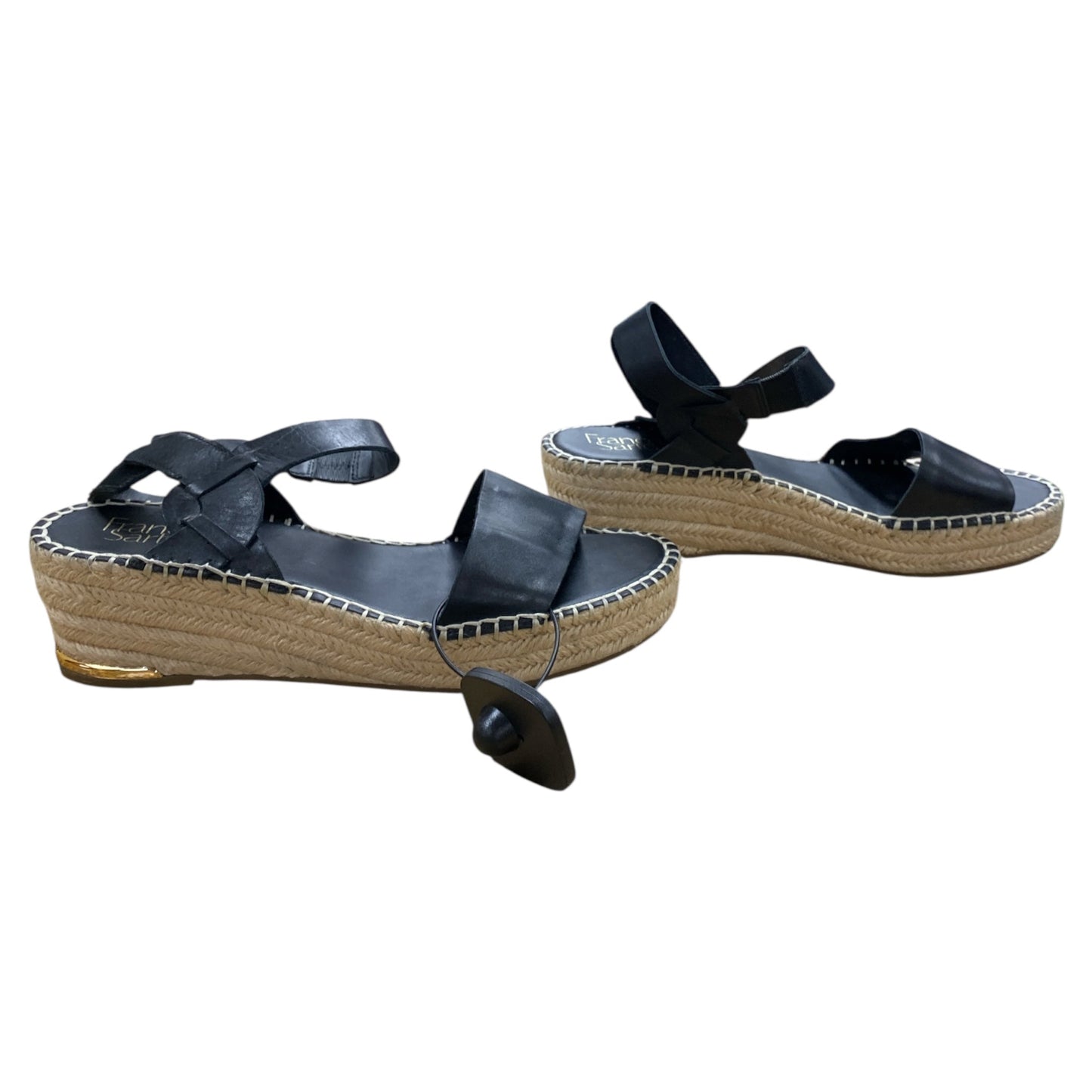 Sandals Heels Platform By Franco Sarto In Black, Size:9