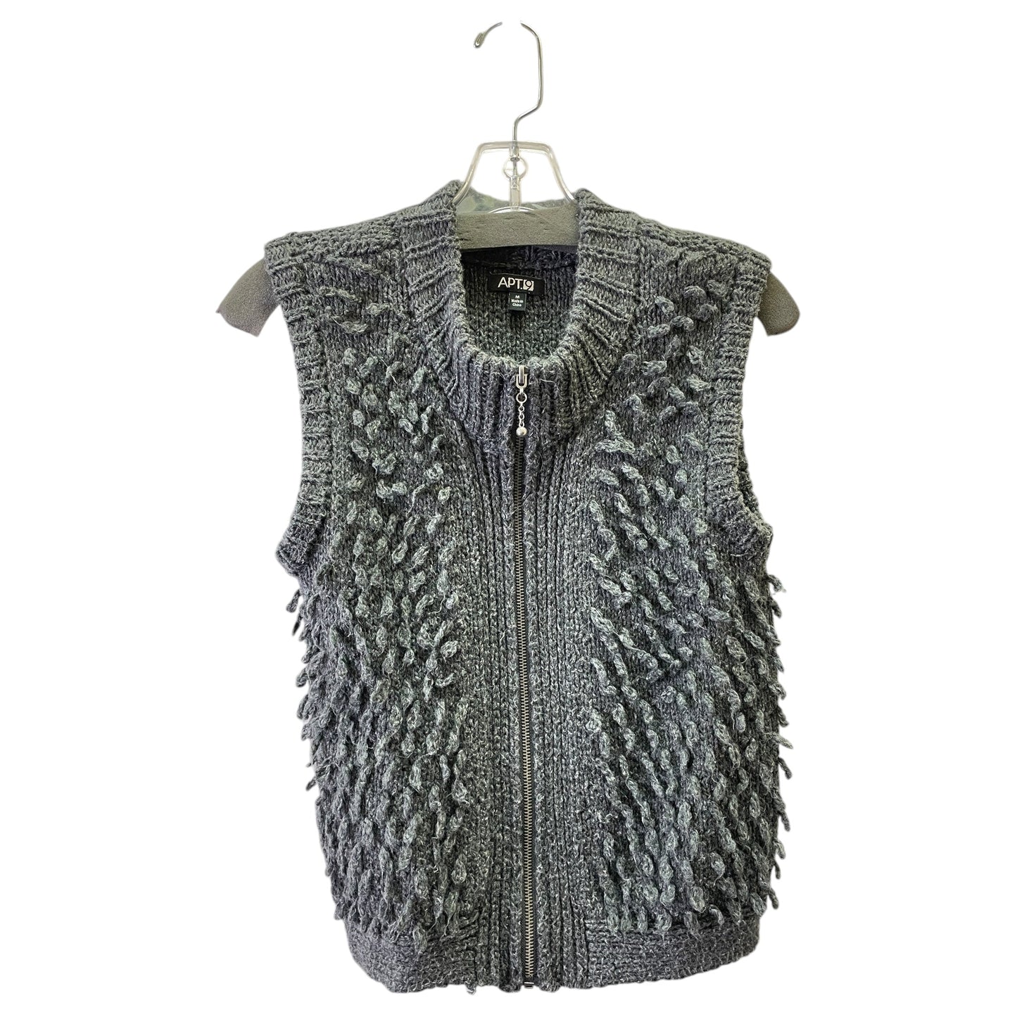 Vest Sweater By Apt 9 In Grey, Size:M