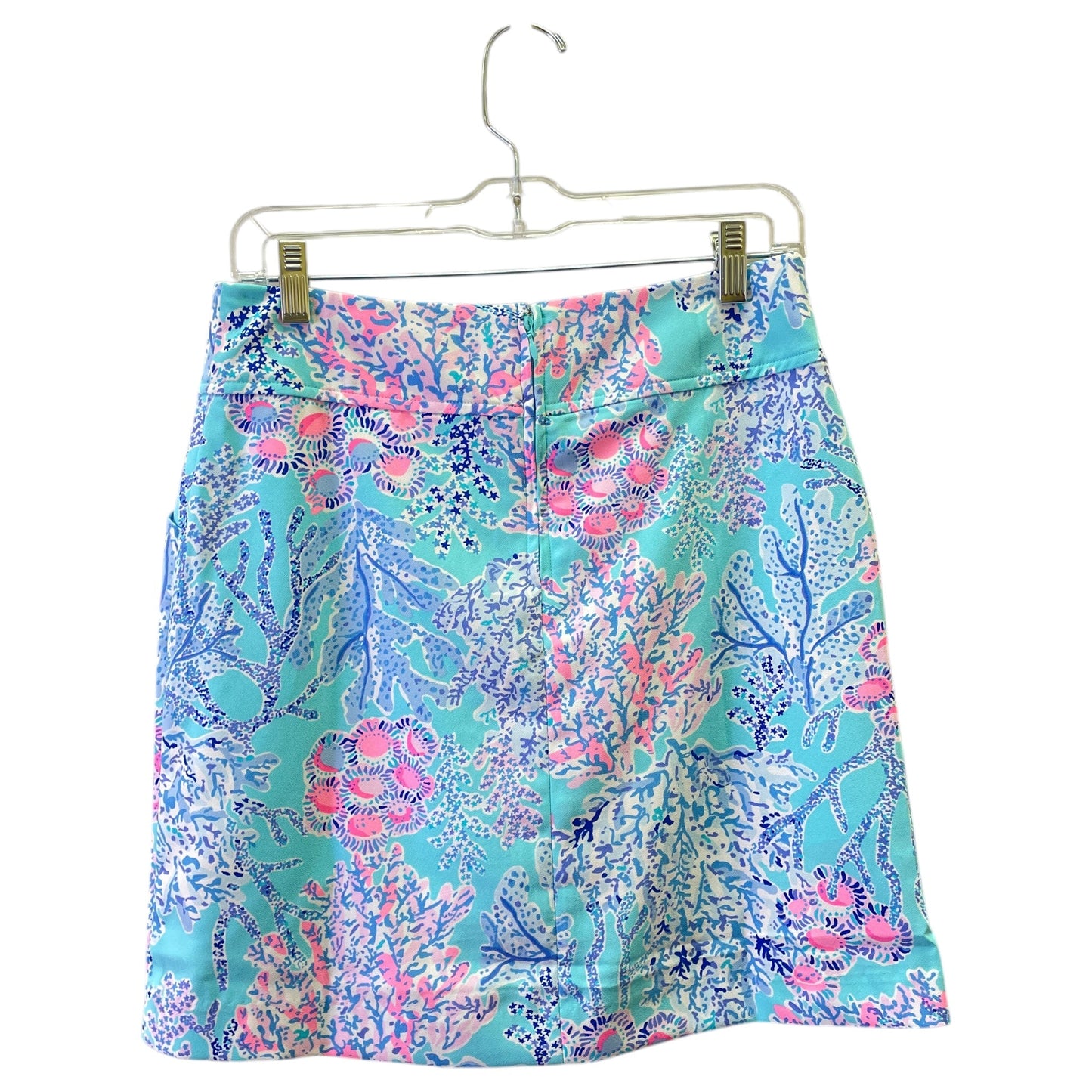 Skort Designer By Lilly Pulitzer In Blue & Pink, Size:4