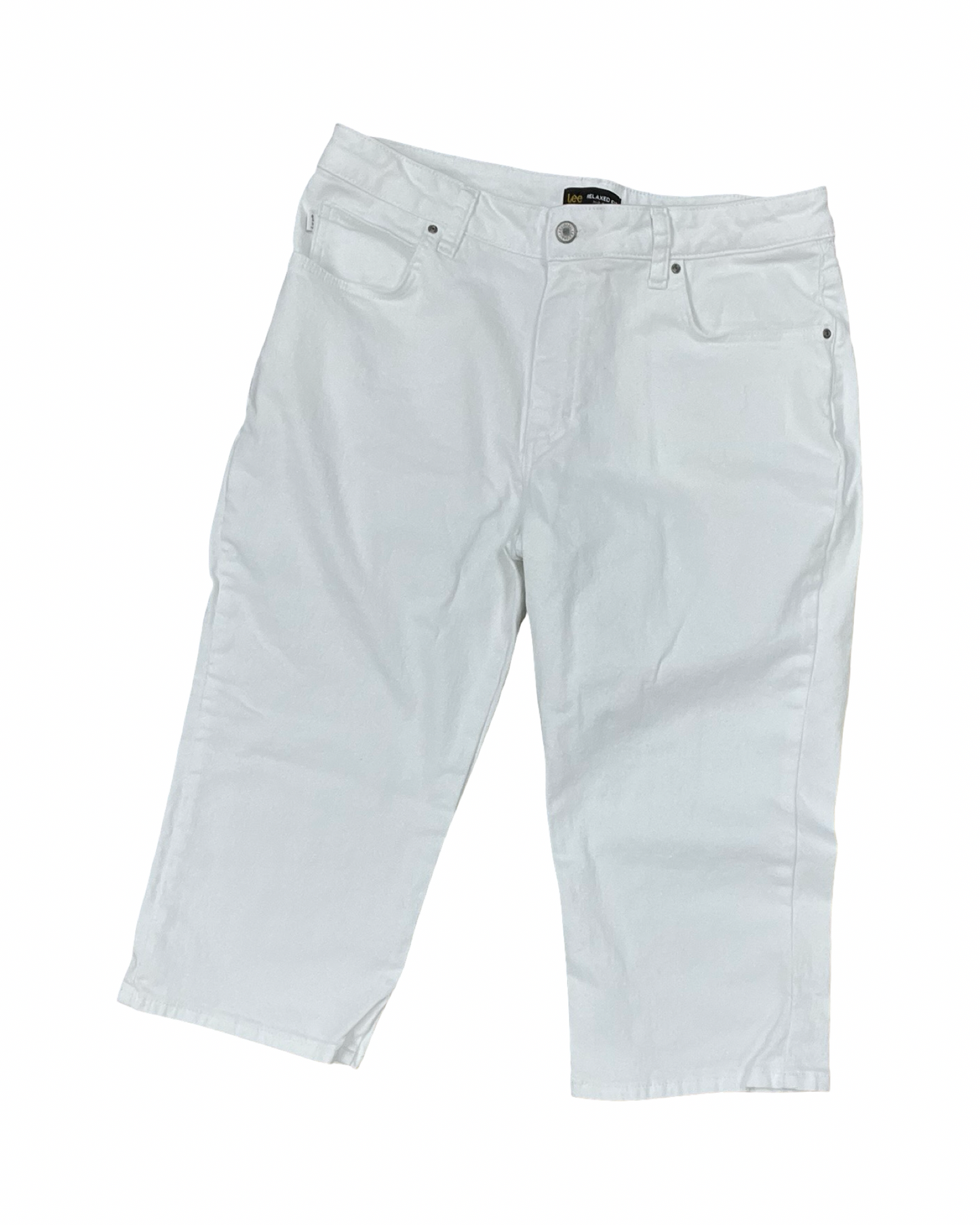 Jeans Cropped By Lee In White, Size:14