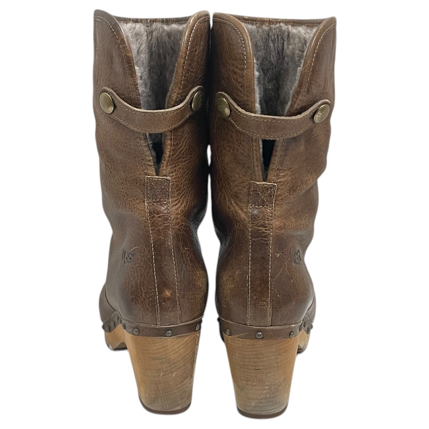 Boots Designer By Ugg In Beige, Size:8