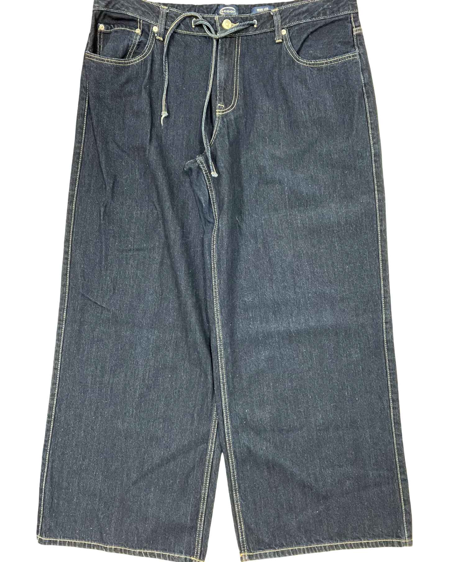 Jeans Wide Leg By Scoop In Blue Denim, Size:18
