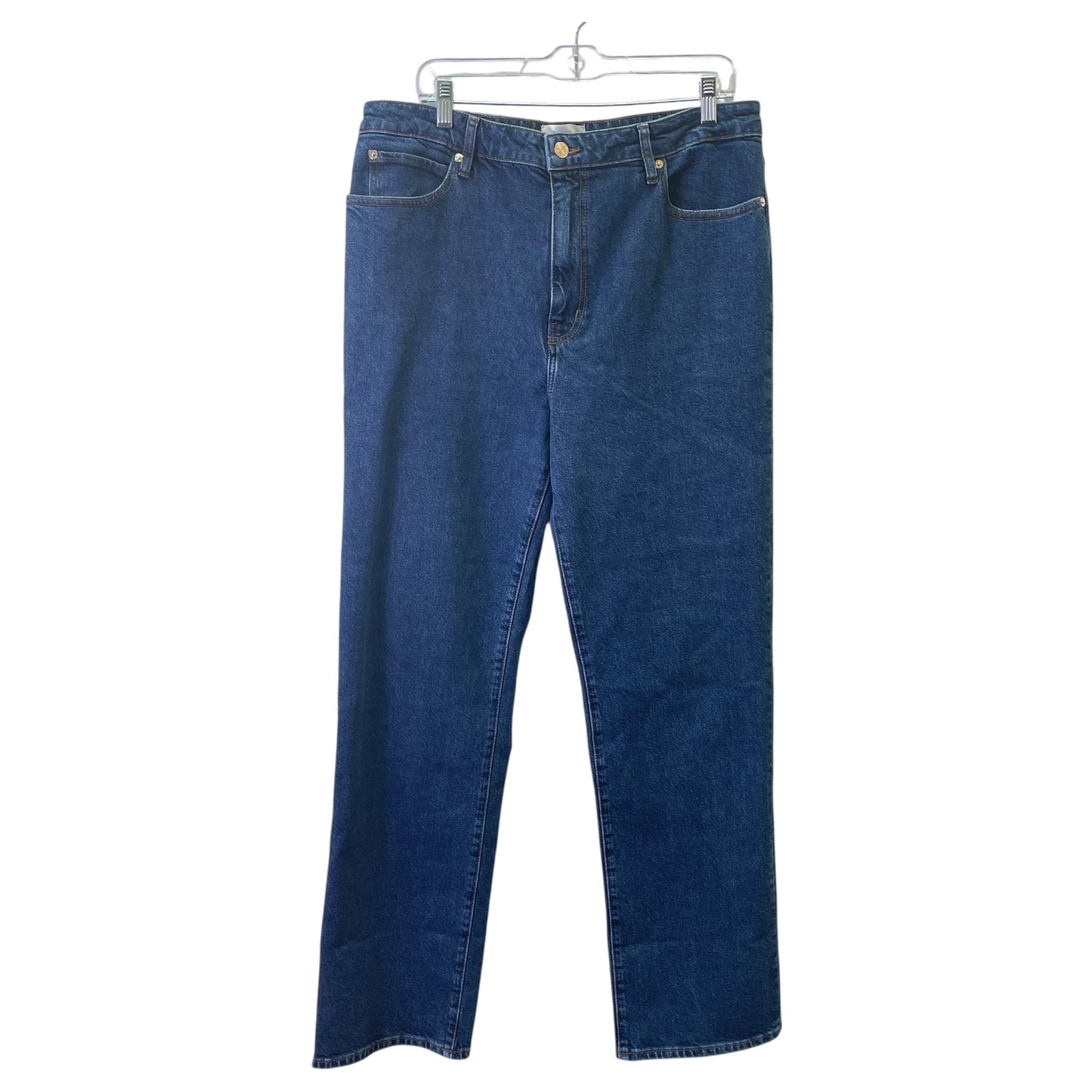 JEANS STRAIGHT by FRAME in BLUE DENIM, Size:14