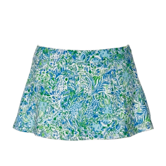 Aila Skort Designer By Lilly Pulitzer In Hydra Blue Dandy Lions Green, Size: XL