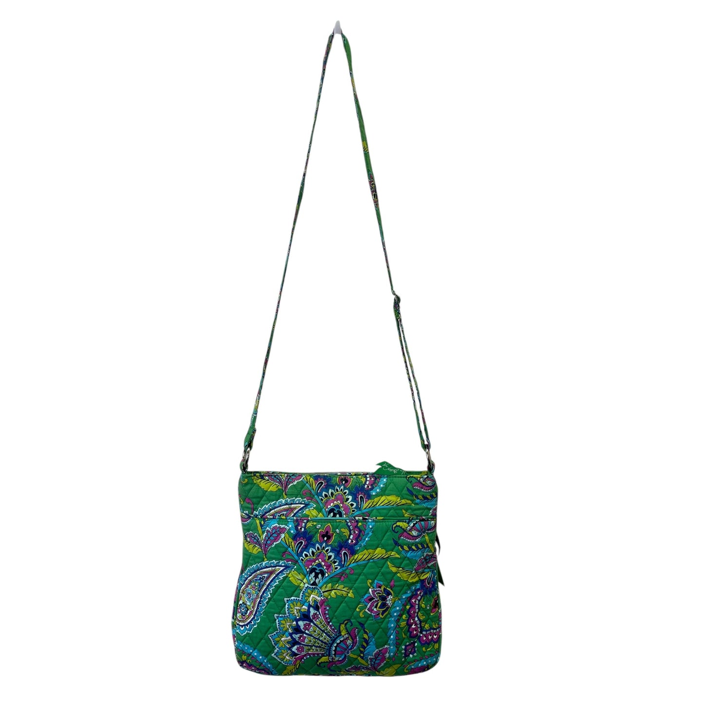 Handbag By Vera Bradley In Green & Purple, Size:Medium