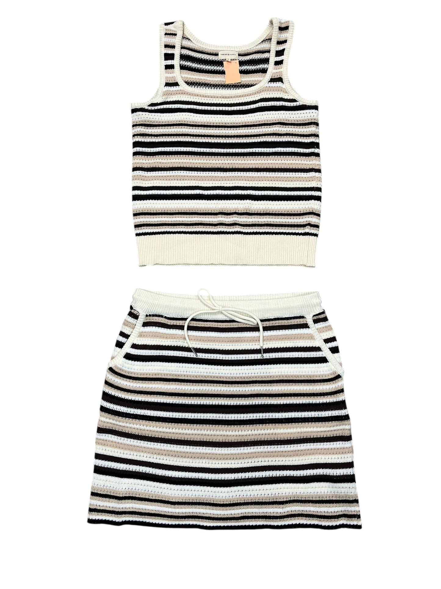 Skirt Set 2Pc By Thread And Supply In Brown, Size:M