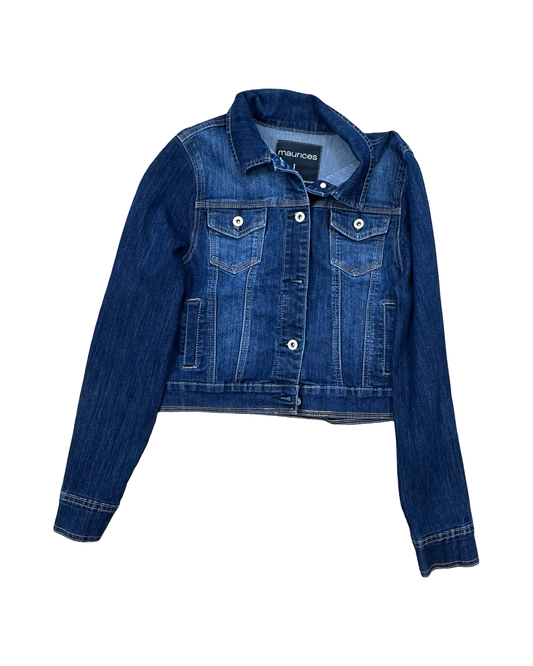 Jacket Denim By Maurices In Blue Denim, Size:L