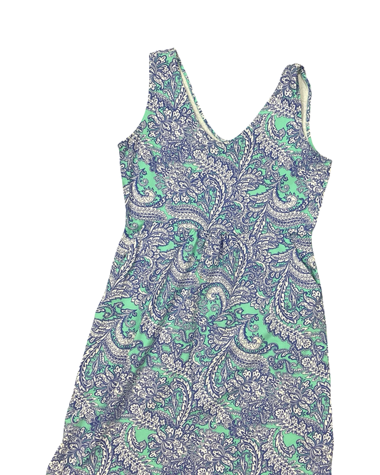 Dress Casual Maxi By Notations In Blue & Green, Size:1X