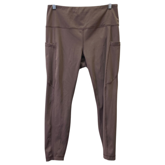 Athletic Leggings By 90 Degrees By Reflex In Brown, Size:Xl