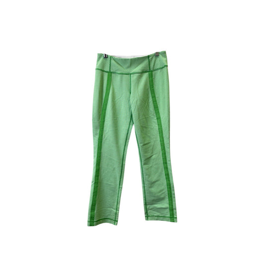 Athletic Leggings By Lululemon In Green & White, Size:S