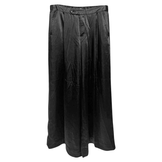 Wide Leg Satin Pants By Banana Republic In Black, Size: 8