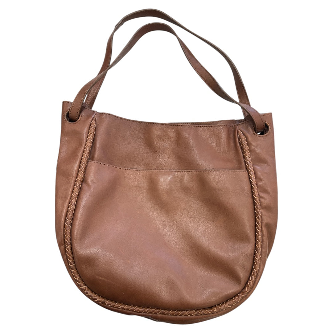 Handbag Leather By Lucky Brand In Brown, Size:Large