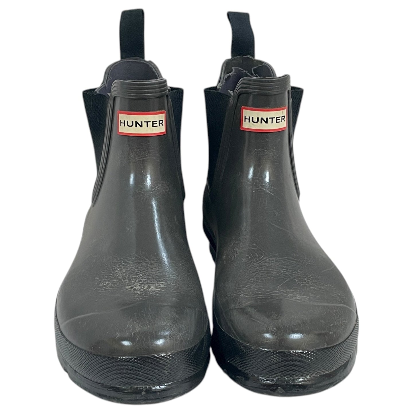 Boots Ankle Flats By Hunter In Grey, Size:10