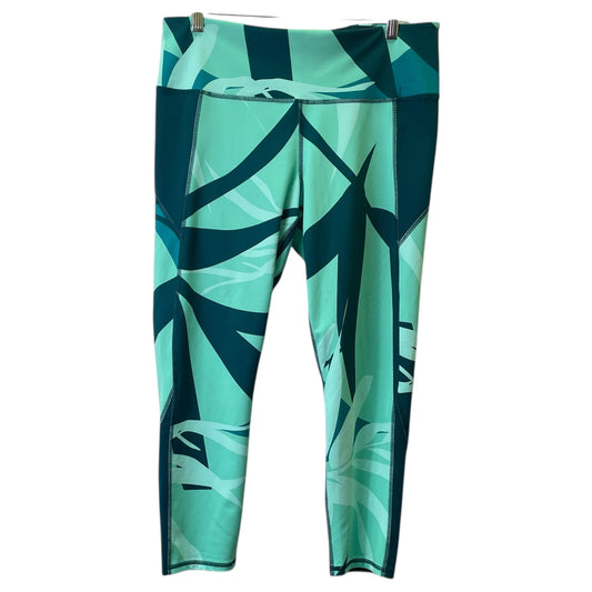 Athletic Leggings By Under Armour In Green, Size:Xl