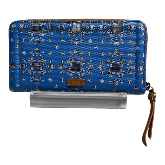 Wallet Leather By Hobo Intl In Blue & Brown, Size:Large