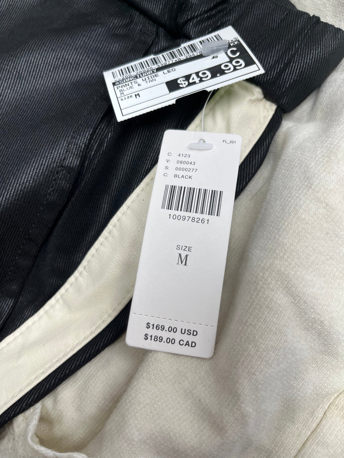 Pants Wide Leg By Sanctuary In Blue & Tan, Size:M