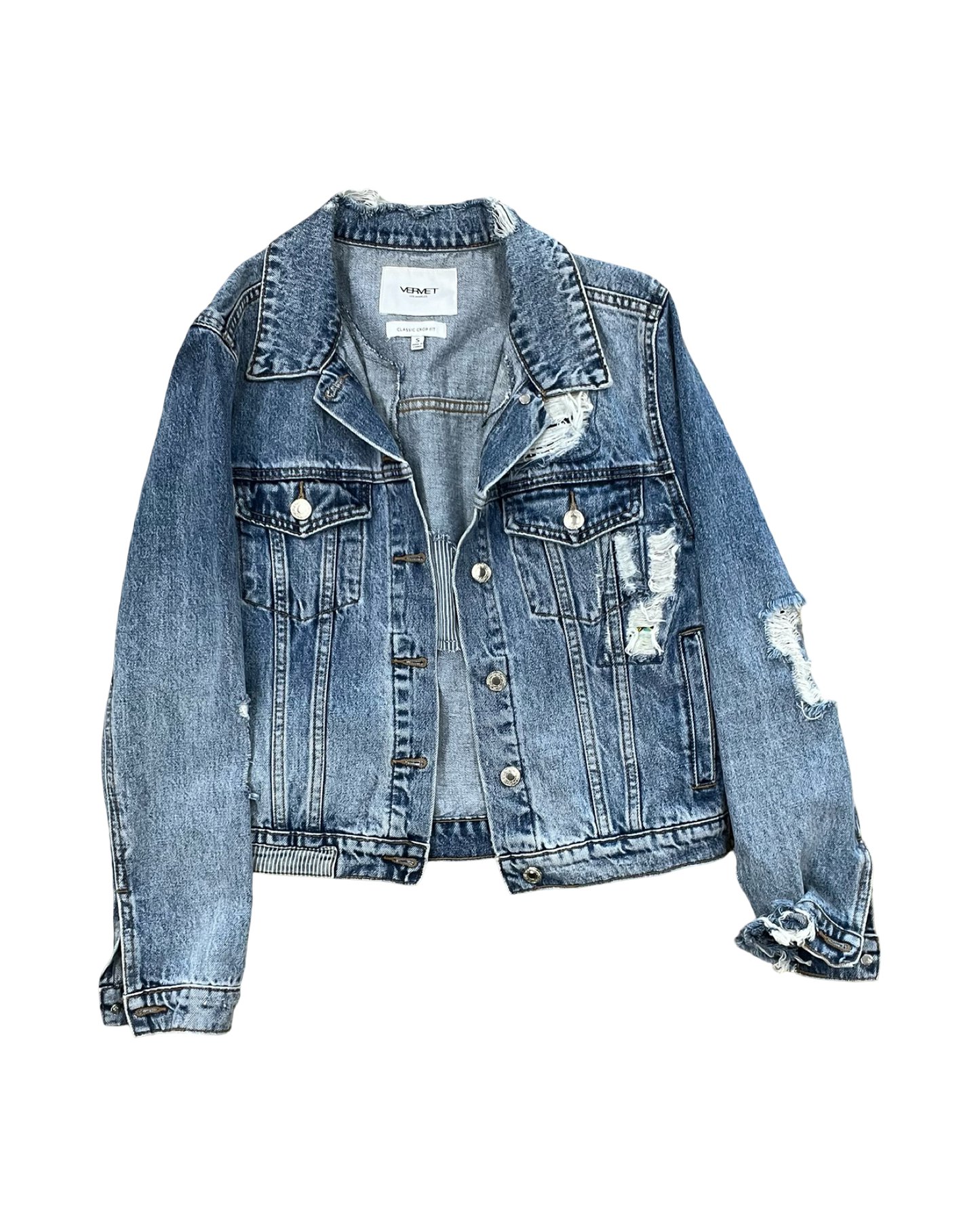 Jacket Denim By Vervet In Blue Denim, Size:S