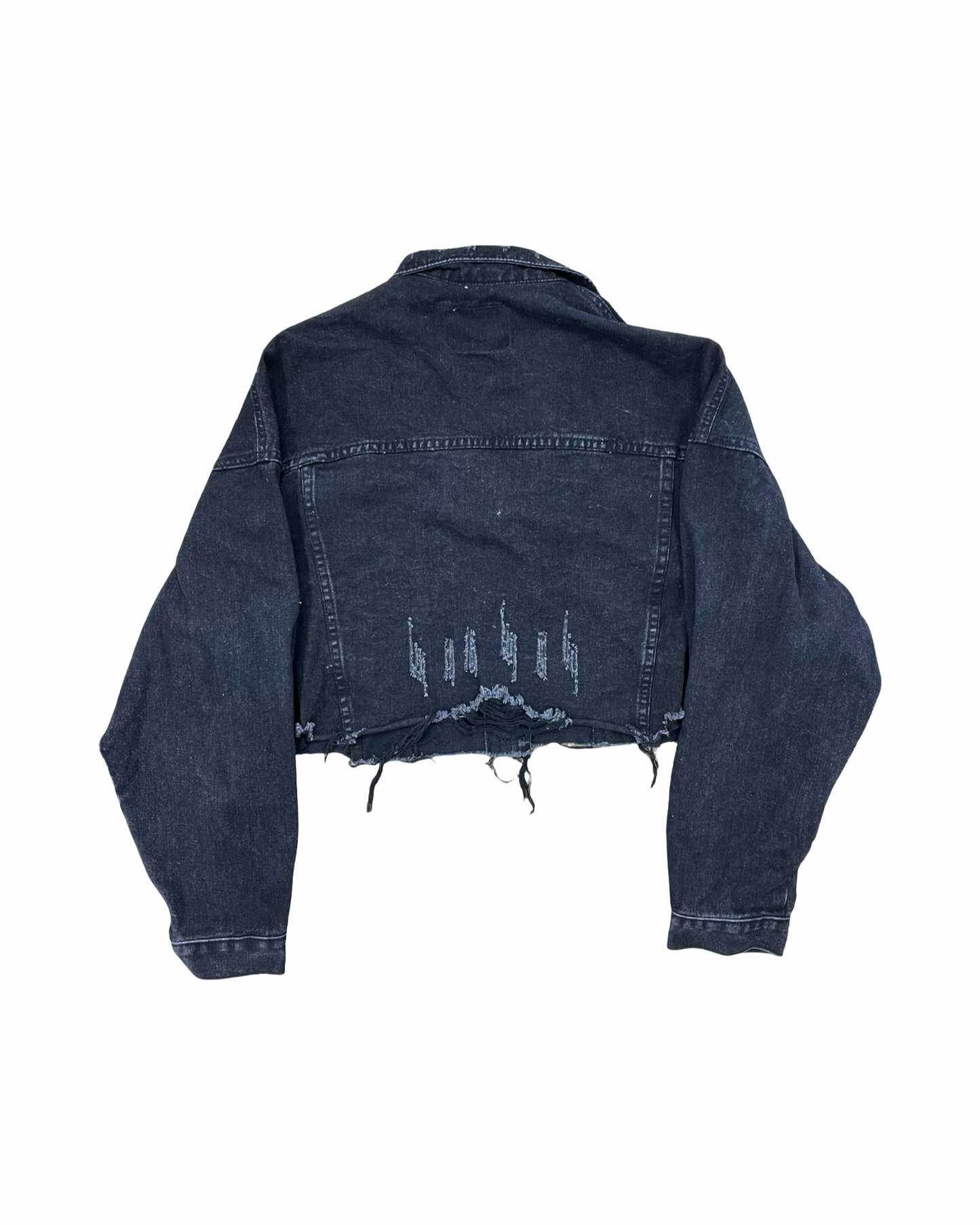 Jacket Denim By Clothes Mentor In Black, Size:L