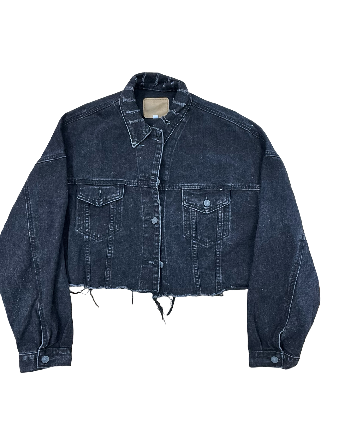 Jacket Denim By Clothes Mentor In Black, Size:L
