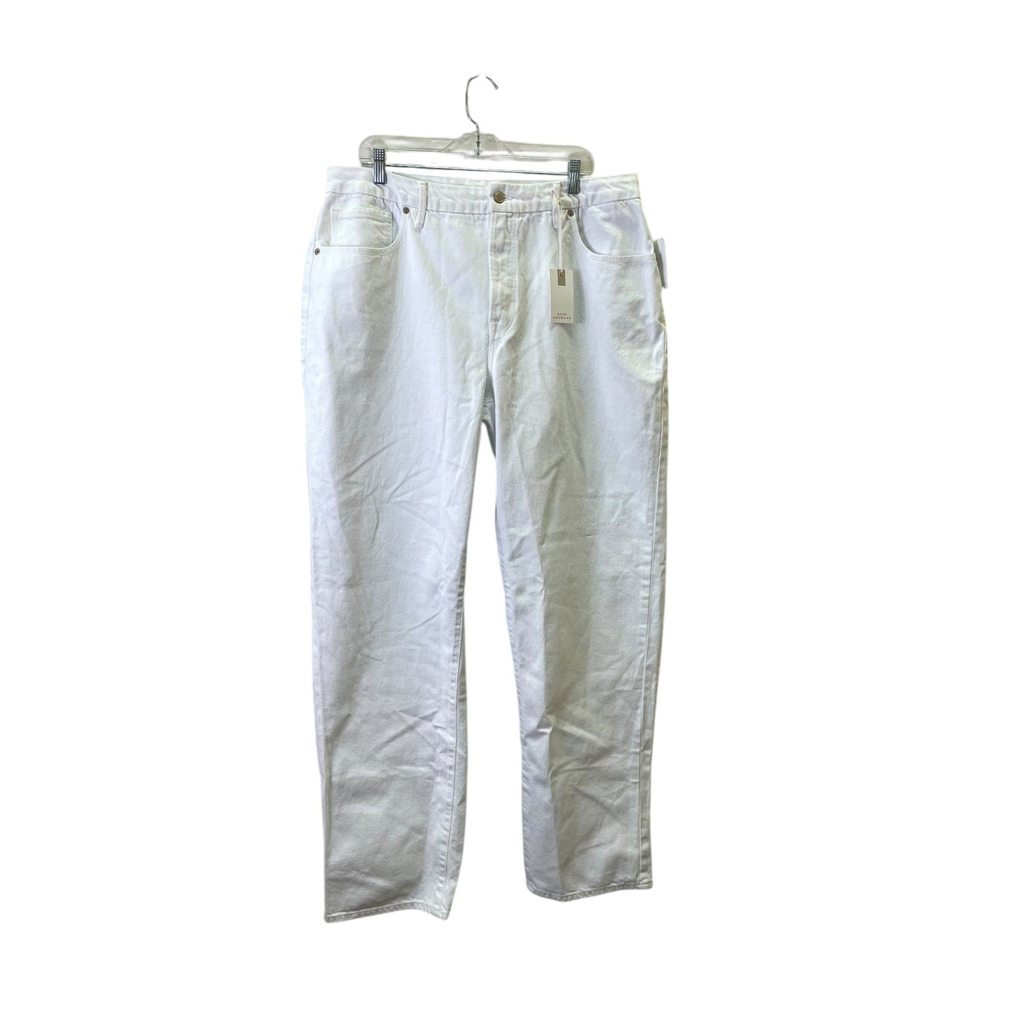 Jeans Straight By Good American In White, Size:14