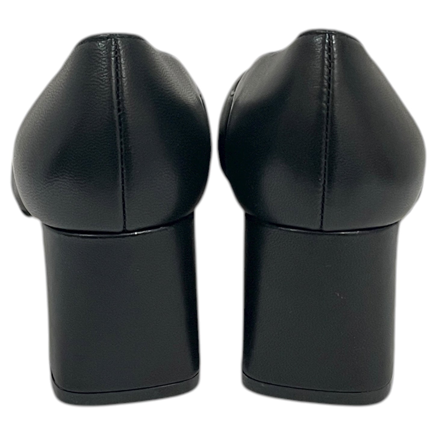 Shoes Designer By Stuart Weitzman In Black & Gold, Size:9