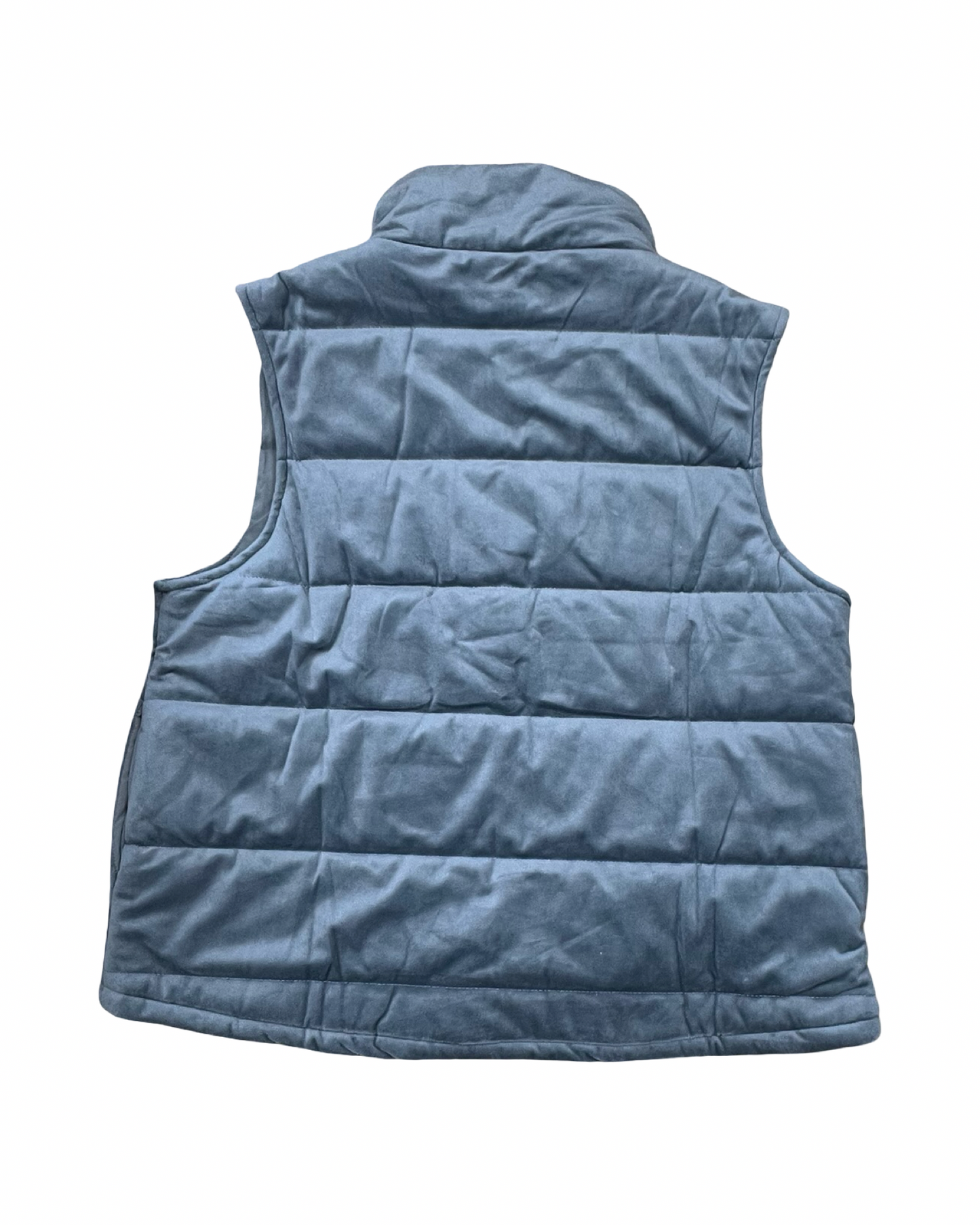 Vest Puffer & Quilted By Hem & Thread In Grey, Size:M