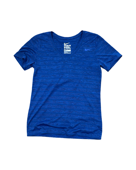 Athletic Top Ss By Nike In Blue, Size:M