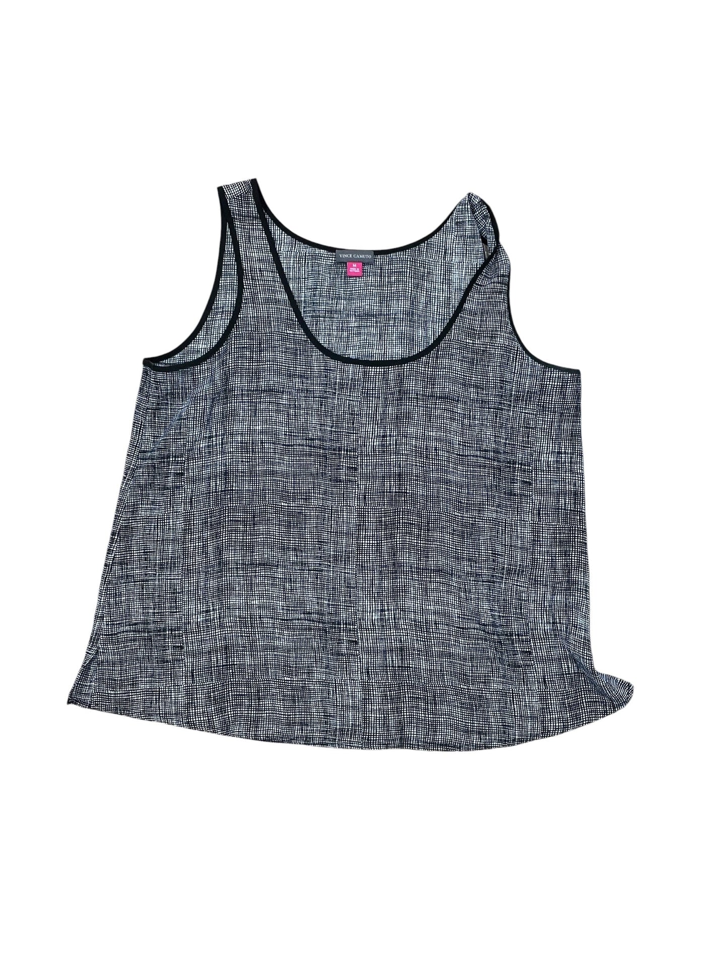 Top Sleeveless By Vince Camuto In Black & White, Size:M