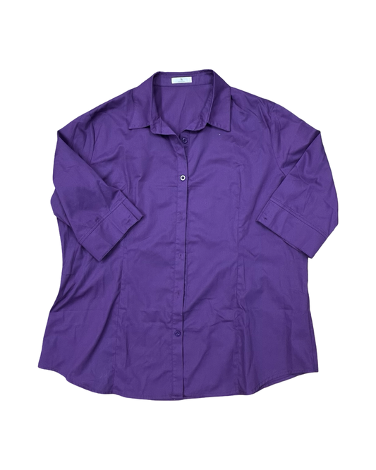 Top 3/4 Sleeve By Clothes Mentor In Purple, Size:2X