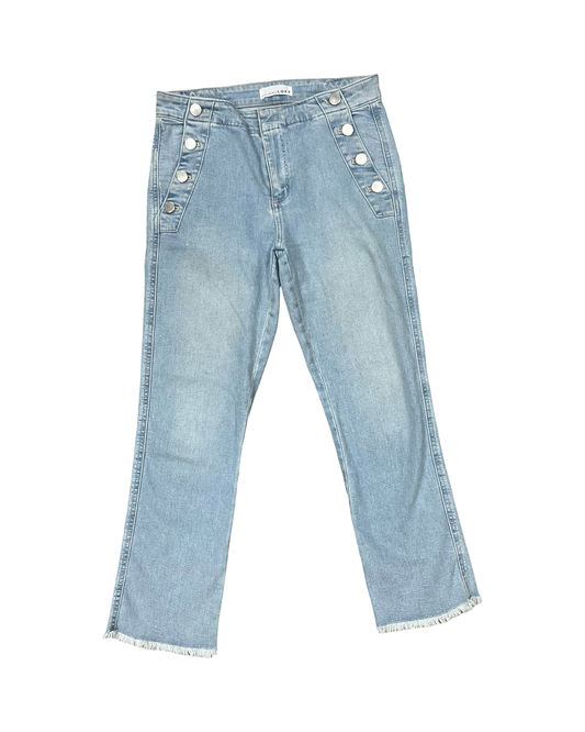 Jeans Straight By Loft In Blue Denim, Size:4