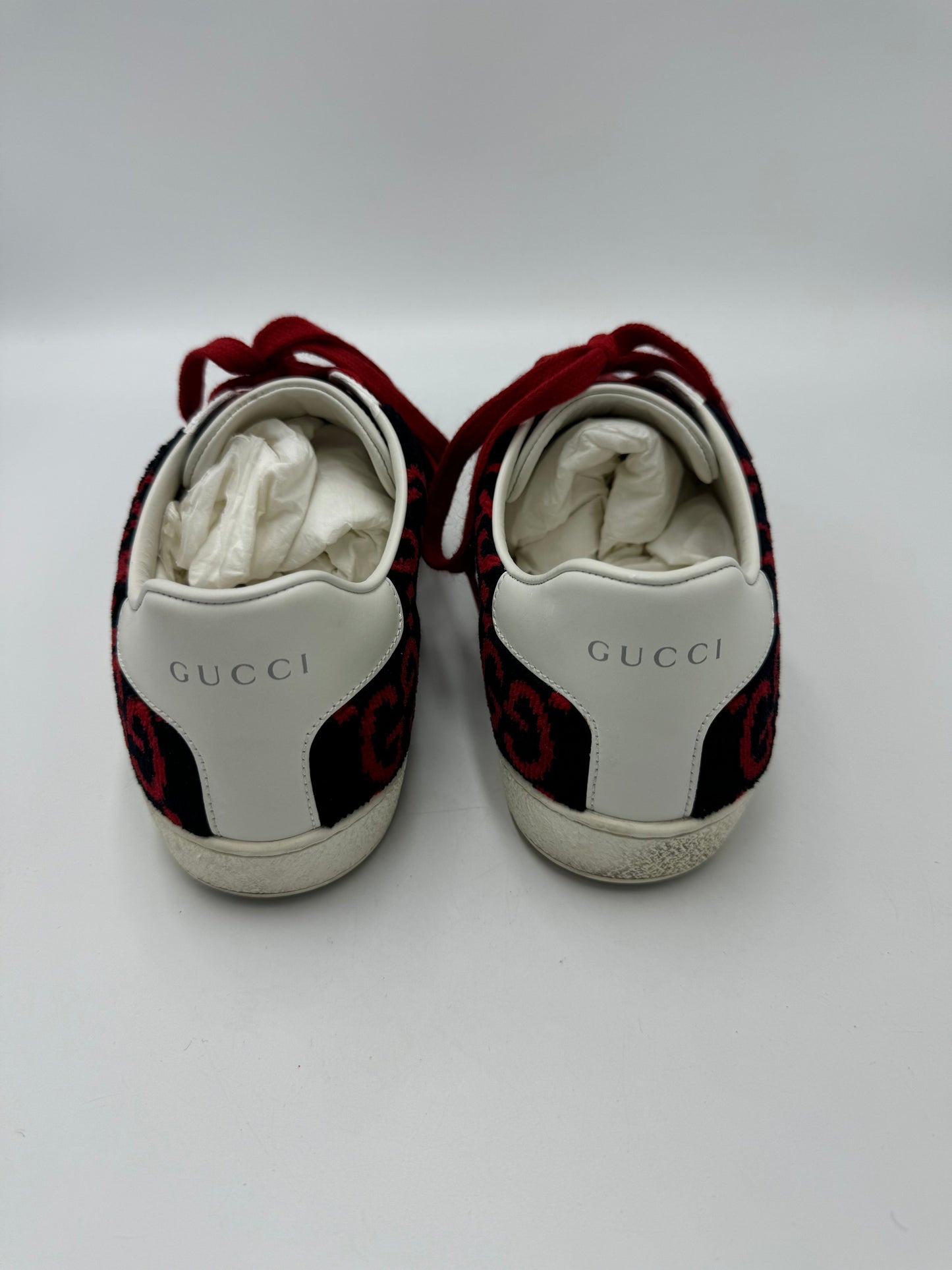 Gucci Ace GG Designer Trainer Shoes , Size: 8.5