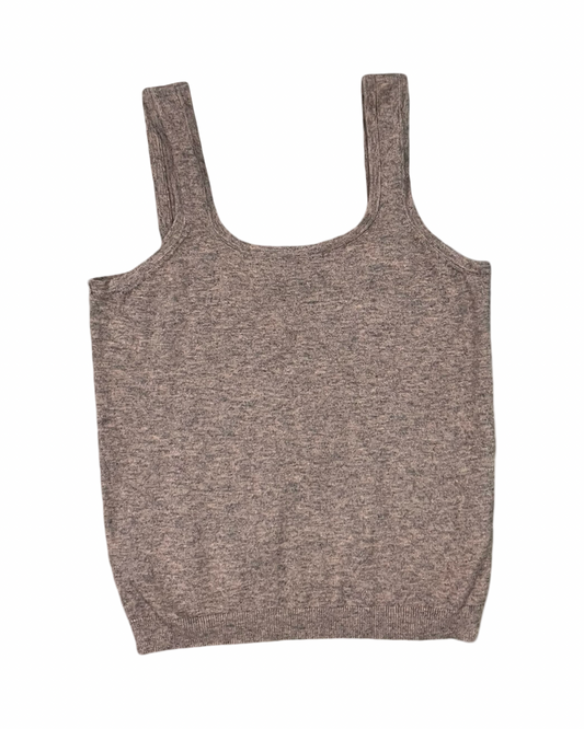 Top Sleeveless By Time And Tru In Brown, Size:M