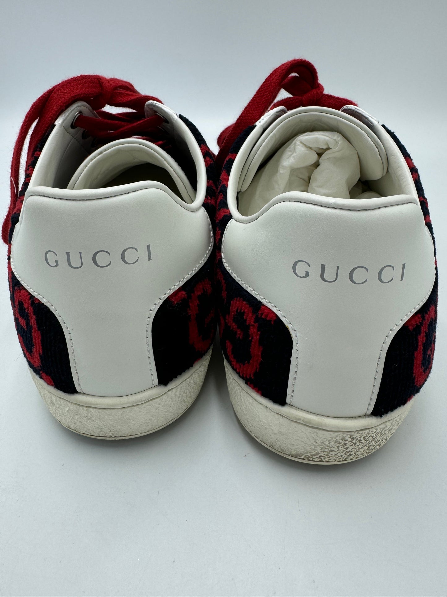 Gucci Ace GG Designer Trainer Shoes , Size: 8.5