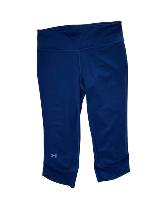Athletic Leggings Capris By Under Armour In Navy, Size:M