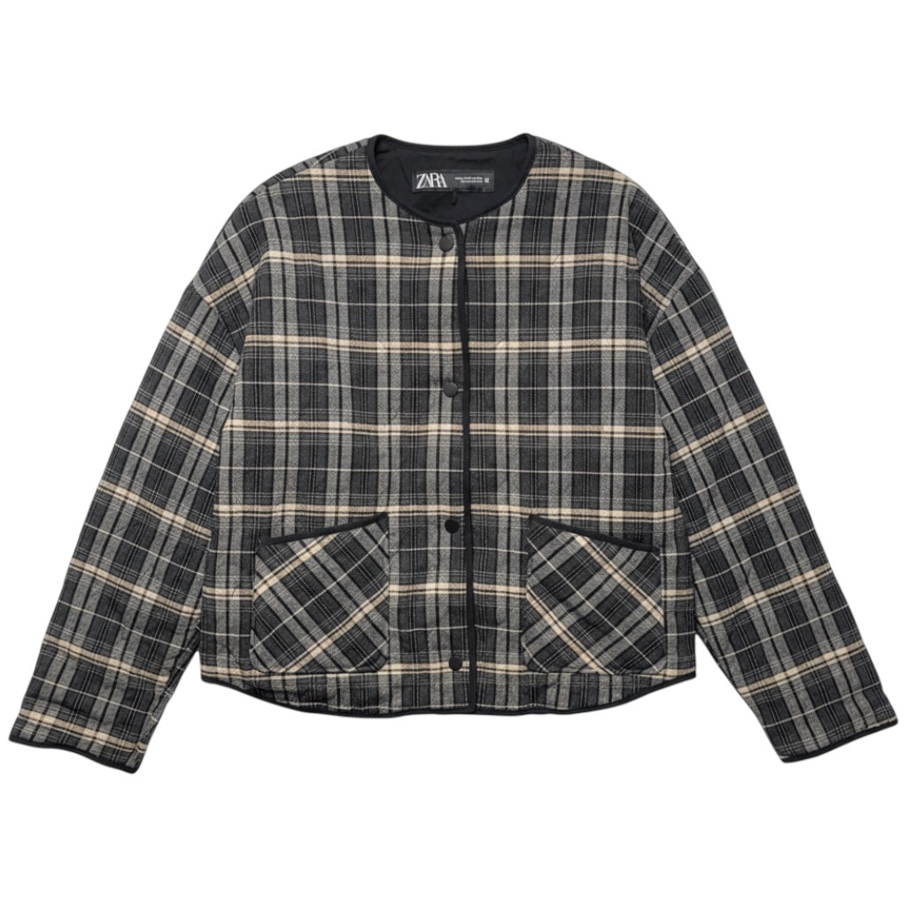 Check Padded Jacket By Zara In Plaid Pattern, Size: XS
