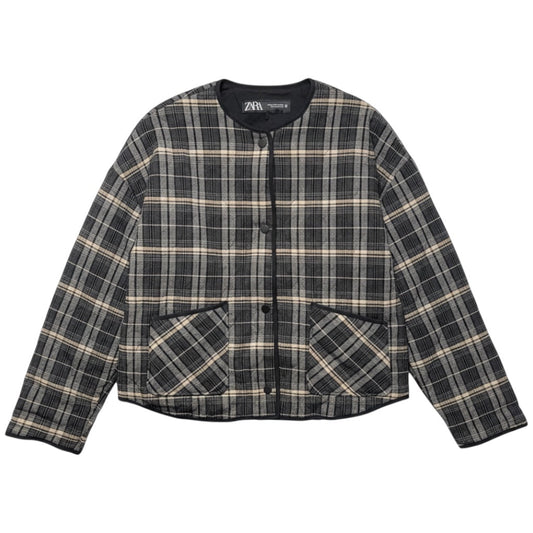 Check Padded Jacket By Zara In Plaid Pattern, Size: XS