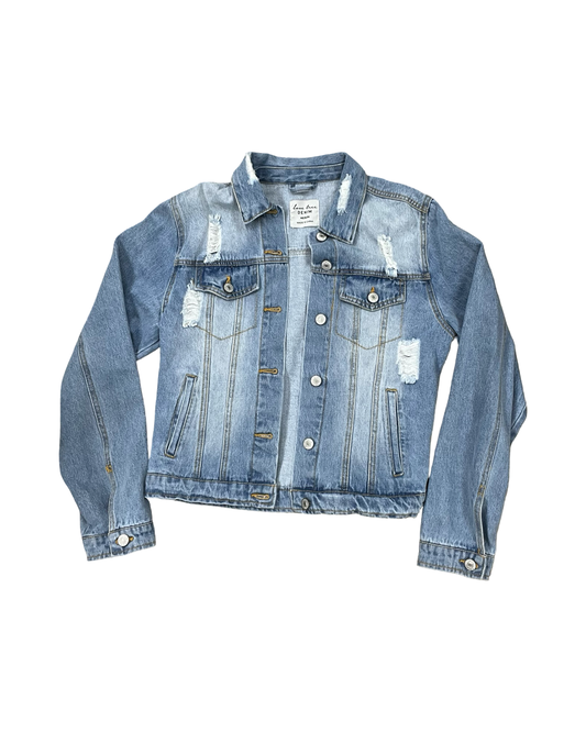 Jacket Denim By Love Tree In Blue Denim, Size:M