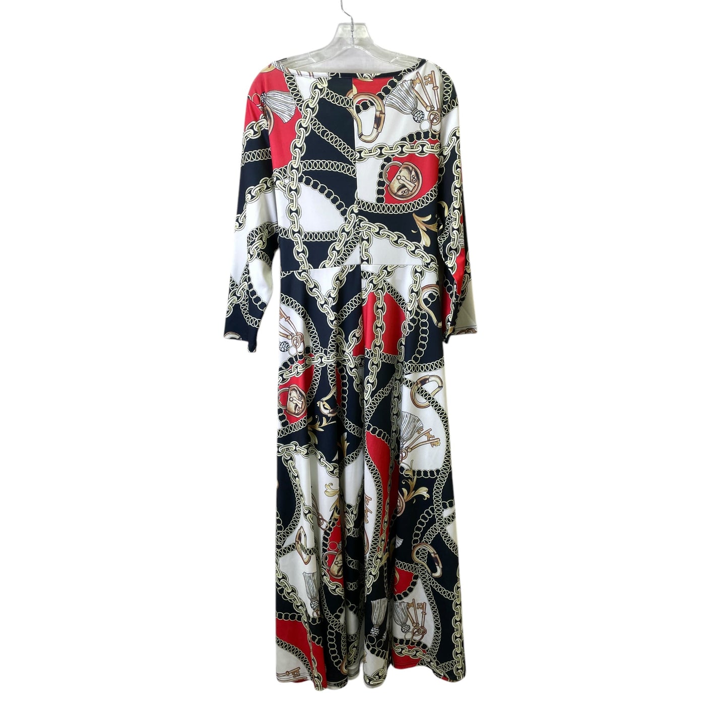 Dress Casual Maxi By Temeu In Black & Red, Size:3