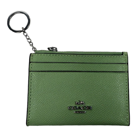 Coin Purse Designer By Coach In Green, Size:Small