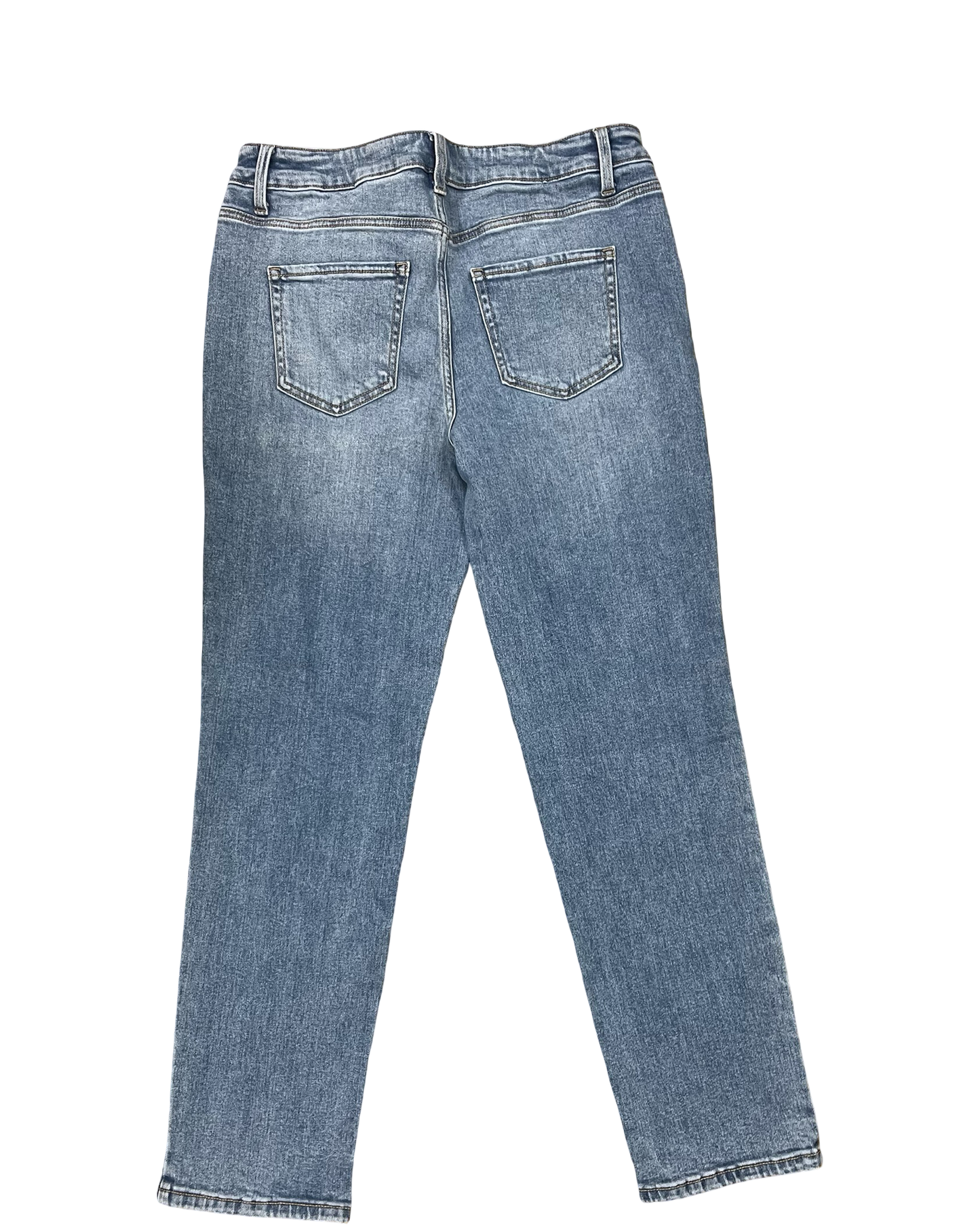 Jeans Straight By Time And Tru In Blue Denim, Size:12