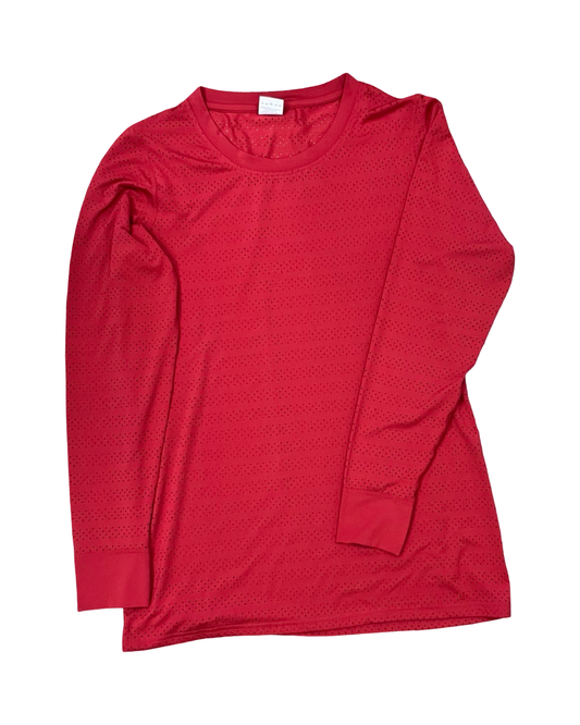 Athletic Top Ls Crewneck By Zyia In Red, Size:M