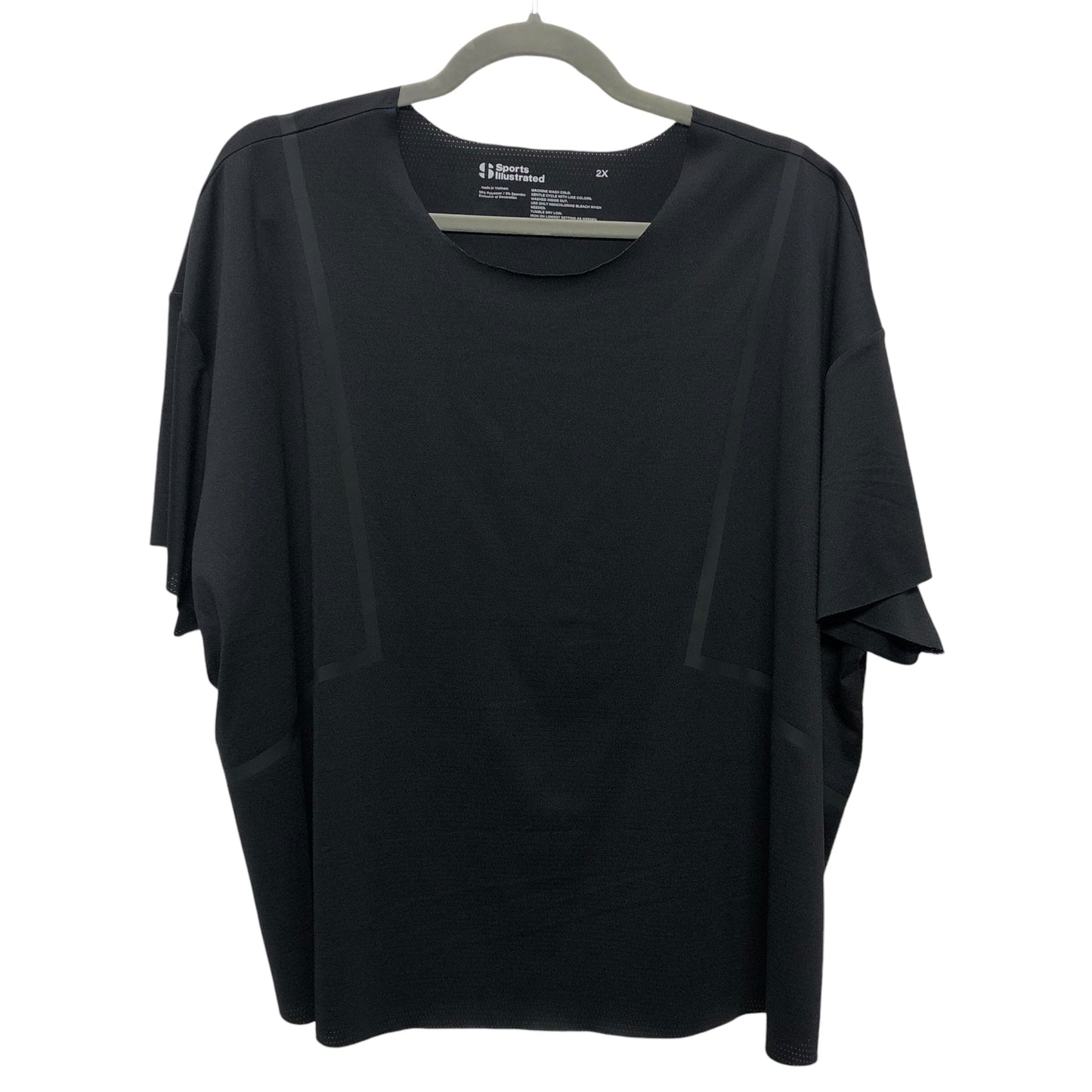 Athletic Top Ss By Clothes Mentor In Black, Size:2X